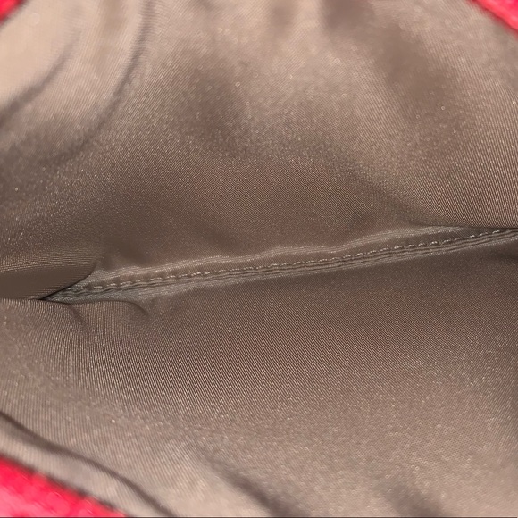 COACH Signature Red Monogram Canvas Wristlet Coin Purse - Picture 2 of 5